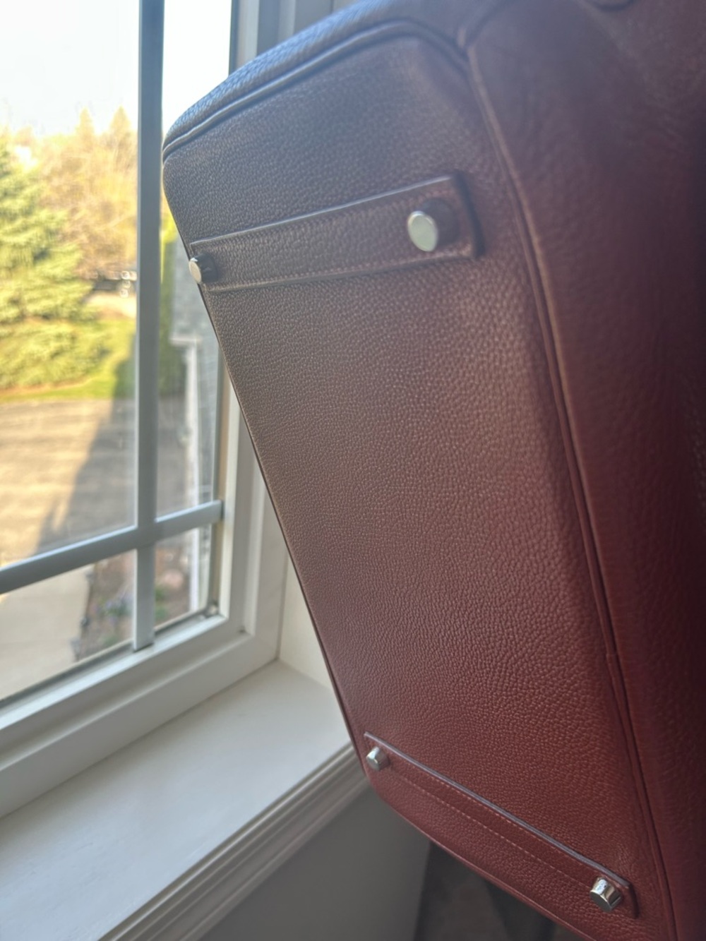 Hermes Brown Togo Leather Birkin with Palladium Hardware - Picture 7 of 10